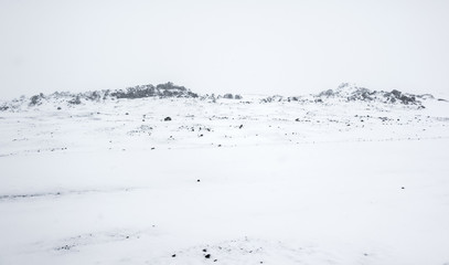 Fototapeta na wymiar Empty Icelandic landscape with rocks