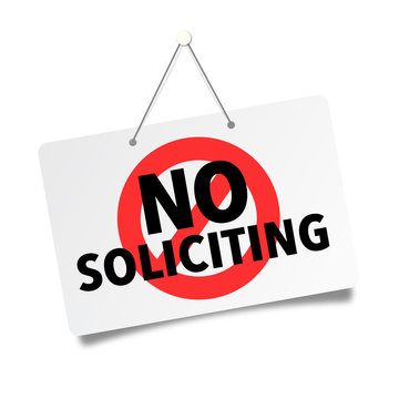 No soliciting