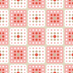 Seamless background with abstract geometric pattern. Polka dot. Textile rapport.