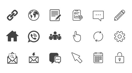 Communication icons. Contact, mail signs.