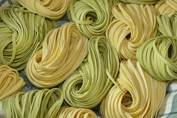 Italy, LOmbardy, fresh home made pasta; tagliatelle.