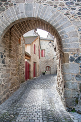 Beaulieu sur Dordogne. Porte d'entrée sur la ville médiévale. Corrèze. Nouvelle Aquitaine
