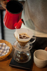 Pouring Drip Coffee