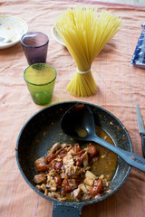 spaghetti seafood marinara