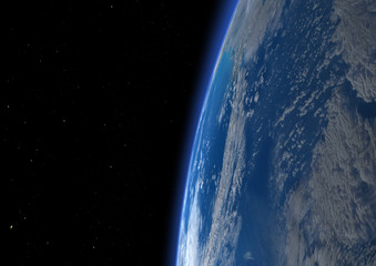 3D Rendering Blue Plant Earth