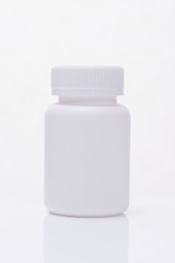 Cosmetics, Moisturizer, Serum Bottle isolated on white.