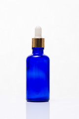 Cosmetics, Moisturizer, Serum Bottle isolated on white.