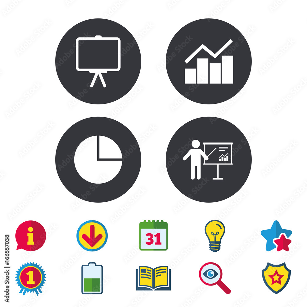 Poster diagram graph pie chart. presentation billboard.