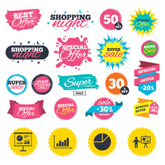 Diagram graph Pie chart. Presentation billboard.