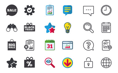 Sale speech bubble icon. Black friday symbol.