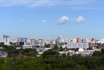 View of the city of Barnaul from the mountainous part.