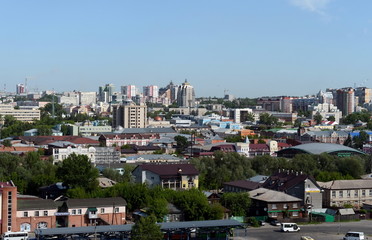 View of the city of Barnaul from the mountainous part.