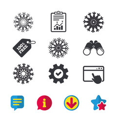 Snowflakes artistic icons. Air conditioning.