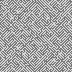 Abstract black geometrical seamless pattern. Maze. Labyrinth.