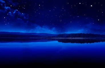 Foto op Plexiglas Kunst fantasie landschap. Rustige zomernacht © nj_musik