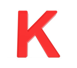 Obraz premium red letter K