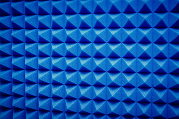 Blue acoustic foam for abstract background or texture