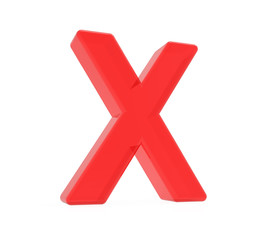 Obraz premium red letter X