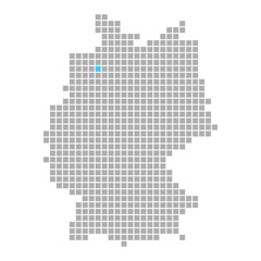 Markierung von Bremen auf Karte von Deutschland