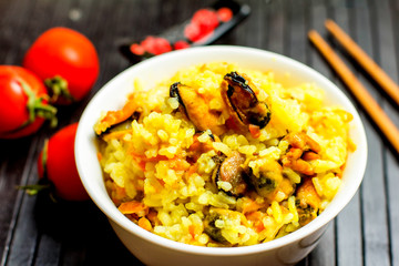 rice with mussels