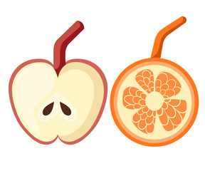 Fresh Hand drawn vector illustration, design, greeting card, logo.