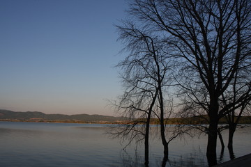 Romantic scene of Dojran lake, Macedonia