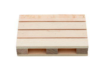 The wood pallet isolated.