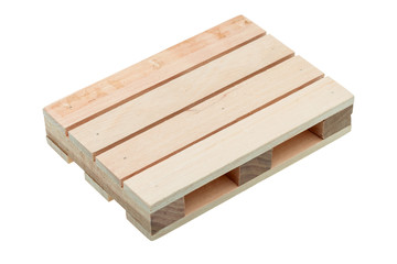 The wood pallet isolated.