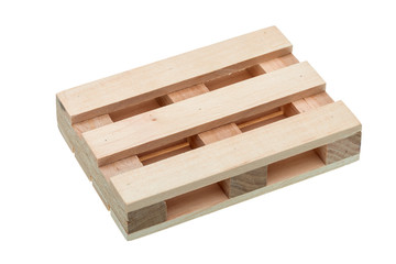 The wood pallet isolated.