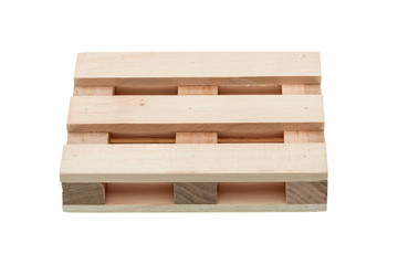 The wood pallet isolated.