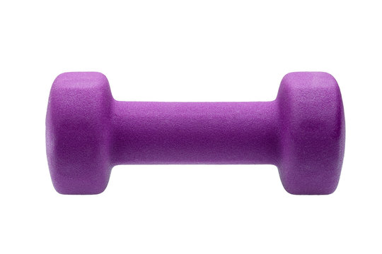 the violet a dumbbell Isolated.