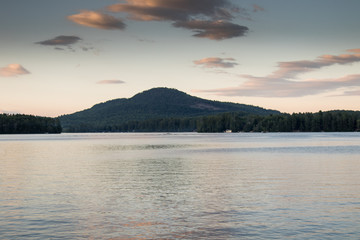 Hill over a lake