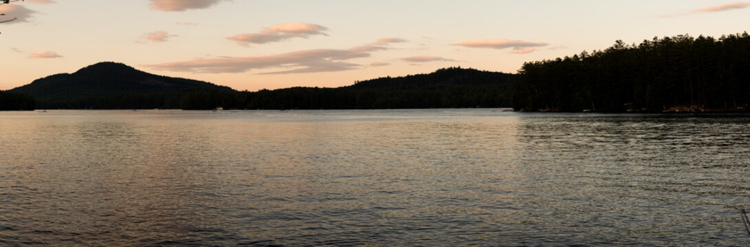 Hill over a lake