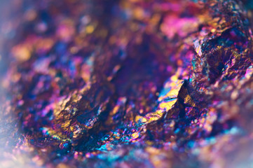 Colorful Abstract background from natural mineral. Macro