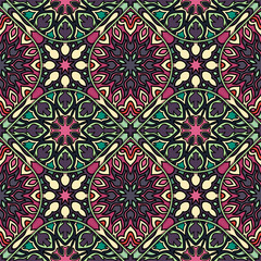 Seamless pattern. Vintage decorative elements. Hand drawn background. Islam, Arabic, Indian, ottoman motifs. Perfect for printing on fabric or paper.