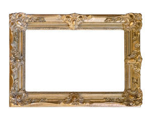 Golden frame for paintings, mirrors or photos