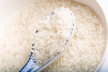 rice on chinese spoon
