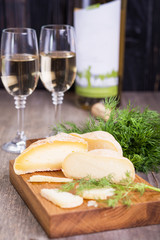 White wine and cheese