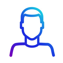 Account User Icon. Sign silhouette of a man