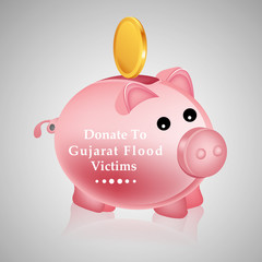 illustration of elements of Gujarat Flood Background