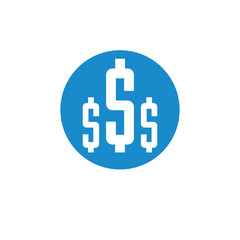 Fototapeta premium Finance icon. Vector illustration isolated on white background. Money symbol.