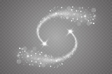 Light glow effect stars bursts with sparkles isolated on transparent background.