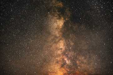 Milky way galaxy. Great plan.Night sky with stars.
