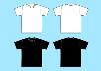 T-shirts Template - Vector Illustration