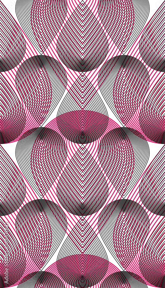 Poster ornate vector colorful abstract background with graphic lines. symmetric decorative overlay pattern,