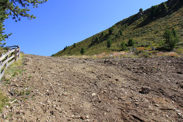 Cleared forests for the expansion of ski slopes, Tyrol