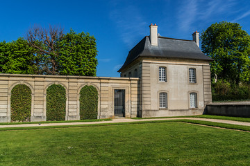 Fototapeta na wymiar Chateau de Champs-sur-Marne, built in 1699 - 1708 by Jean-Baptiste Bullet de Chamblain - superb example of Classical architecture. Champs-sur-Marne - French town in historic province of Brie.