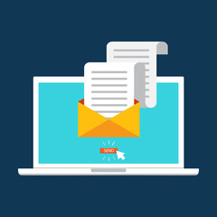 Email marketing concept design, vector illustration, flat style