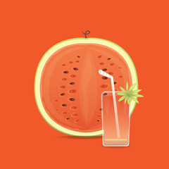 Fresh and juicy red watermelon and slices. tropical fruit watermelons juice