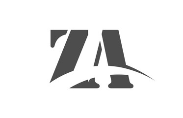 ZA Initial Logo for your startup venture - obrazy, fototapety, plakaty